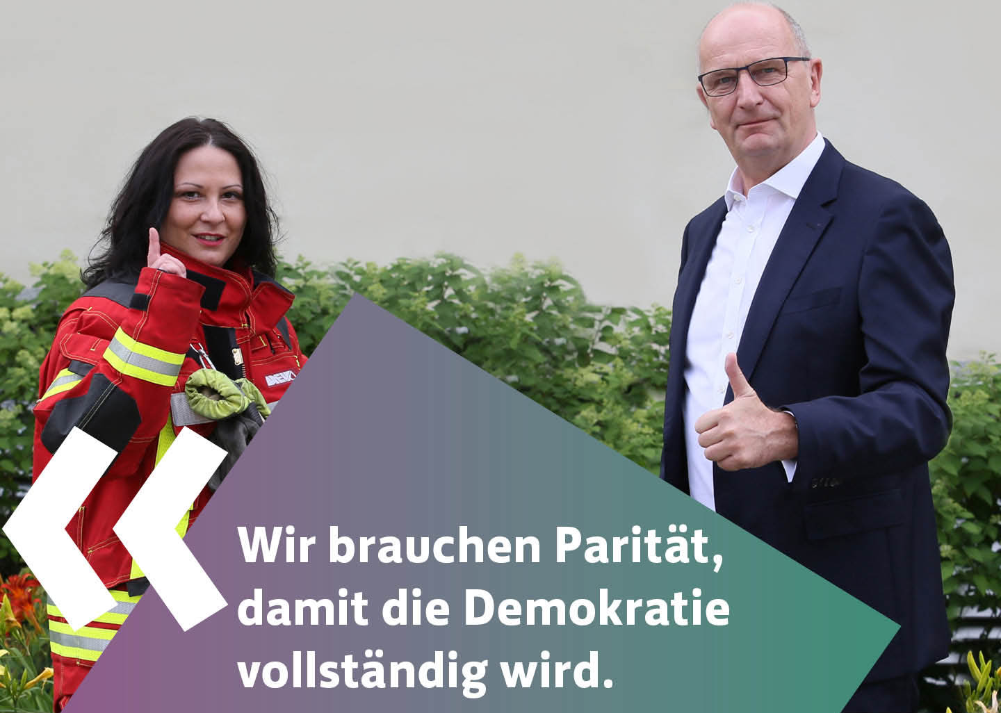 Wir brauchen Demokratie, damit die Demokratie vollständig wird. Anja Schmollack, Dr. Dietmar Woidke